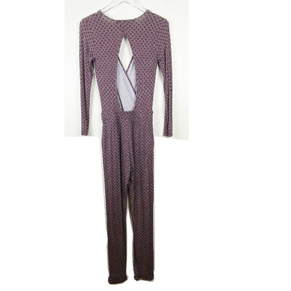 ASOS | Navy Red Tan Fitted Wrap Stretch Jumpsuit 4 - Picture 2 of 8